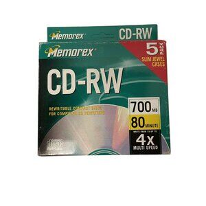 Memorex Pocket CD-RW 4-Pack Compact‎ Discs 700mb (C14)